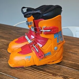 Full Tilt Orange and Red Kids Ski Boots